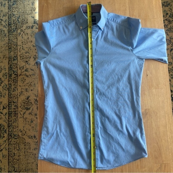 Light Blue Dress Shirt with Long Sleeves and Standard Collar - Picture 6 of 6